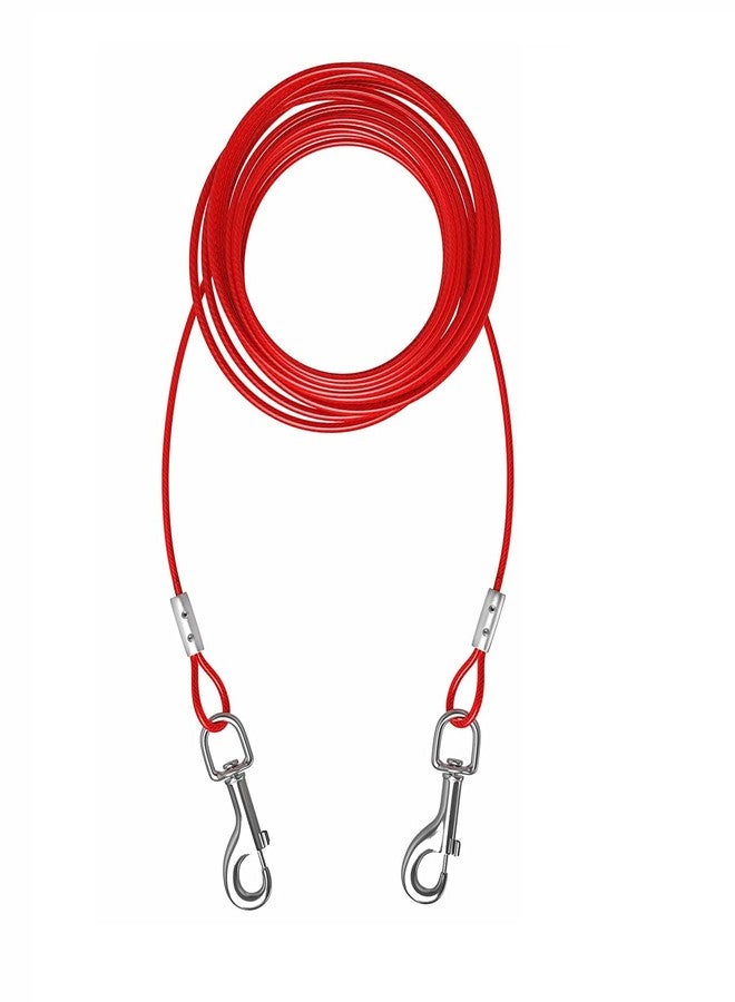 Pups&Pets طوق قابل للتعديل للكلاب من Pups&Pets، مع سلك ربط ووتد | وتد حلزوني متين مع مقود سلكي قوي بطول 16 قدمًا للتخييم والحديقة | وتد مع سلك ربط وحزام للكلاب المتوسطة والكبيرة حتى وزن 125 رطلاً - Image 3